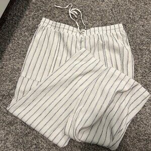 Boho White Flowy Pants